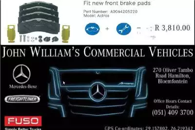 Truck Accessories MB Actros Front Brake Pads Fitment 2019