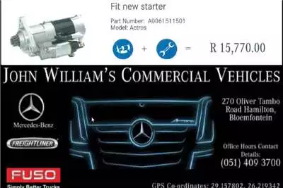 Truck Accessories MB Actros Starter Remove and Replace 2019