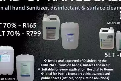 Spraying Equipment Hand Sanitizer, disinfectant and surface cleaner - 2021