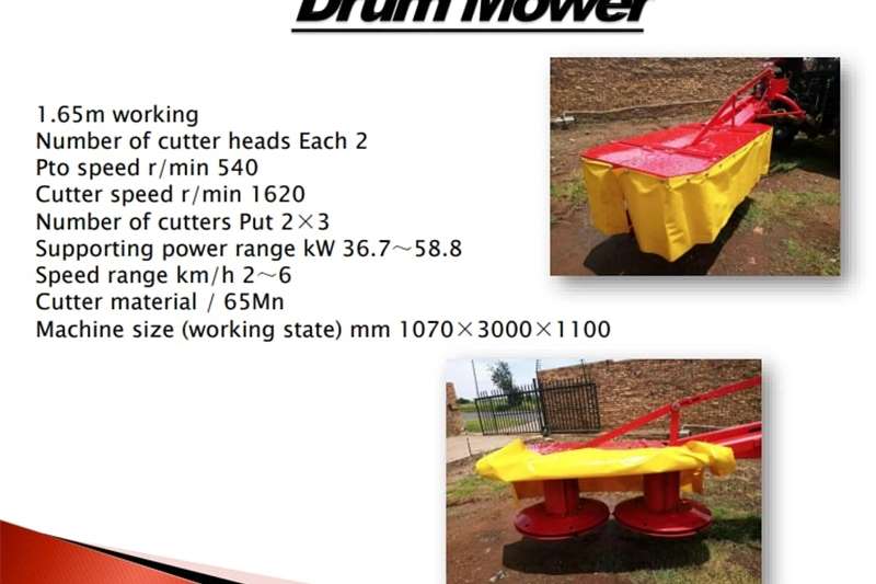 Haymaking and silage Disc mowers DRUM MOWER ( DM 165) ( OFFICIAL DEALER) for sale by Private Seller | AgriMag Marketplace