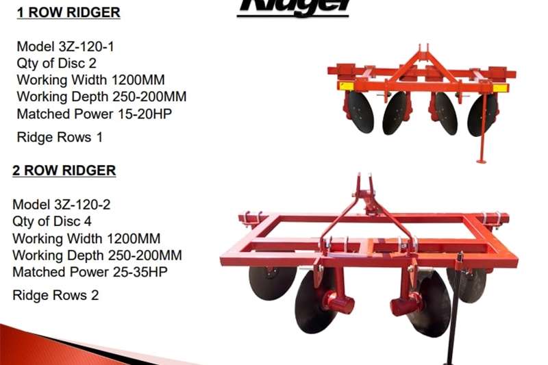 Tillage equipment Ploughs RIDGER ( 3Z 120 1)/(3Z 120 2) OFFICIAL DEALER for sale by Private Seller | AgriMag Marketplace