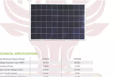 Technology and Power 50 -100W Polycrystalline solar panels