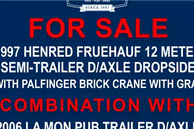 Hendred Trailers Double axle Henred Fruehauf 12meter Semi Trailer D/Axle Dropsi 1997 for sale by D and O truck and plant | Truck & Trailer Marketplace