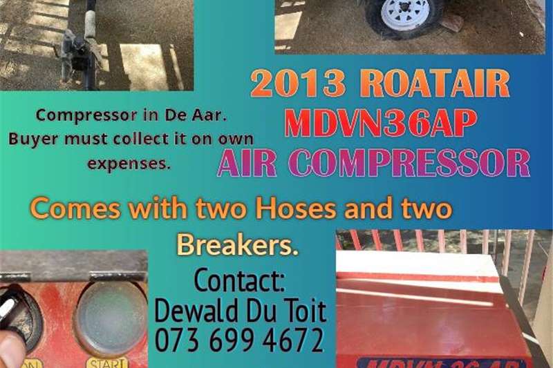 Other ROATAIR Compressor, Buyer must collect at De Aar o 2013 for sale by Private Seller | AgriMag Marketplace