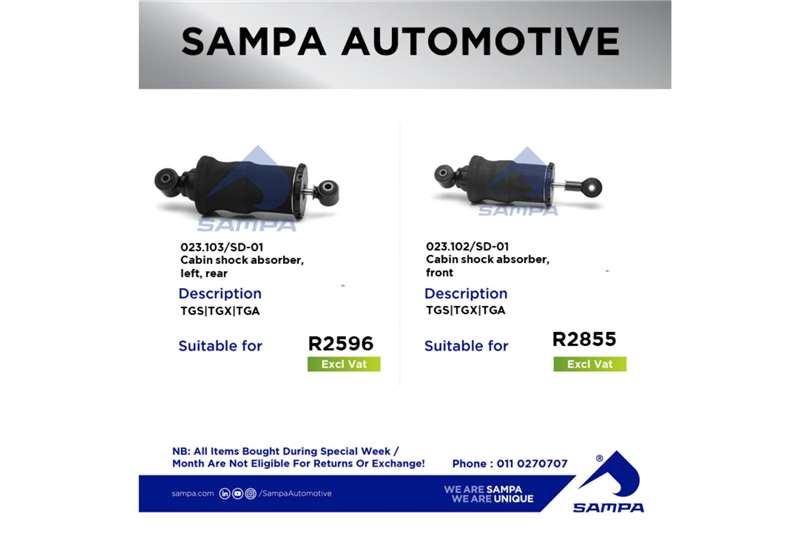 MAN Truck spares and parts Suspension TGS|TGX|TGA |Cabin shock absorber, left, rear / Ca 2021 for sale by Sampa Automotive | Truck & Trailer Marketplace