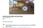 Spraying equipment Boom sprayers Hardi Frontier 2500Lt met 18m Boom for sale by Private Seller | AgriMag Marketplace