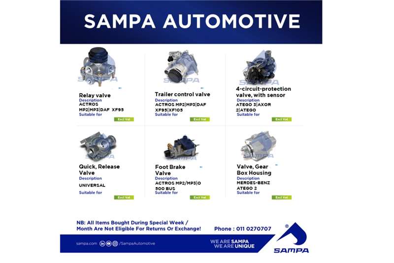 Mercedes Benz Truck spares and parts Cab Mercedes Benz Valves 2021 for sale by Sampa Automotive | Truck & Trailer Marketplace