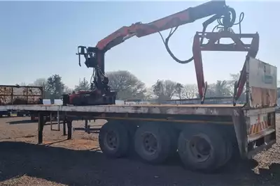 Trailers TRI AXLE FLATDECK WITH PALFINGER PK12000 BRICKGRAB for sale by WCT Auctions Pty Ltd  | Truck & Trailer Marketplace