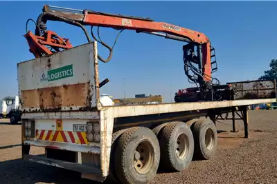 Trailers TRI AXLE FLATDECK WITH PALFINGER PK12000 BRICKGRAB for sale by WCT Auctions Pty Ltd  | Truck & Trailer Marketplace