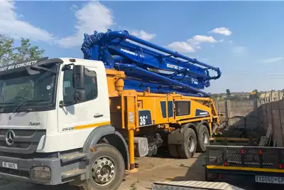 Mercedes Benz Concrete pump trucks Used MERC AXOR with PUTZMEISTER Pump 2014 for sale by FAW Newlands   | Truck & Trailer Marketplace