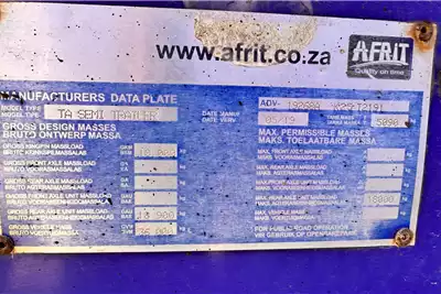 Afrit Trailers Side tipper 18m³ Interlink Side Tipper Trailer 2019 for sale by Atlas Truck Centre Pty Ltd | AgriMag Marketplace