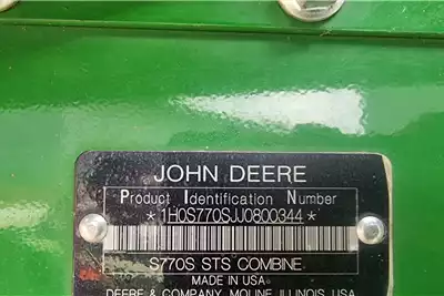 John Deere Harvesting equipment Grain harvesters S770 2019 for sale by GWK Mechanisation | Truck & Trailer Marketplace