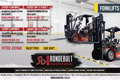 Rondebult Forklifts LG25DT(4.5M) FORKLIFT 2023 for sale by Rondebult Construction Machines    | Truck & Trailer Marketplace