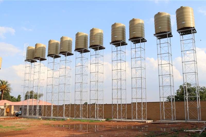 Staalboer Structures and dams Water tank stands 12m Hot dipped Galvanised Tank Stand 5000L
