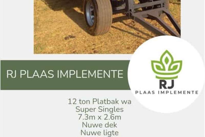 Agricultural trailers Dropside trailers 12 Ton Platbak Wa Super singles 7.3m x 2.6m for sale by Private Seller | Truck & Trailer Marketplace