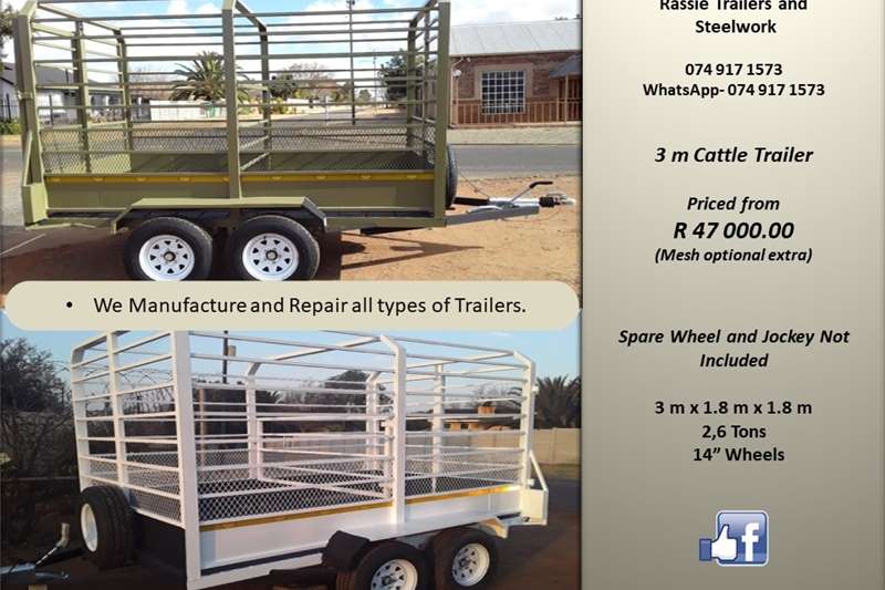Agricultural trailers Livestock trailers 3 m Cattle Trailer NRCS approved