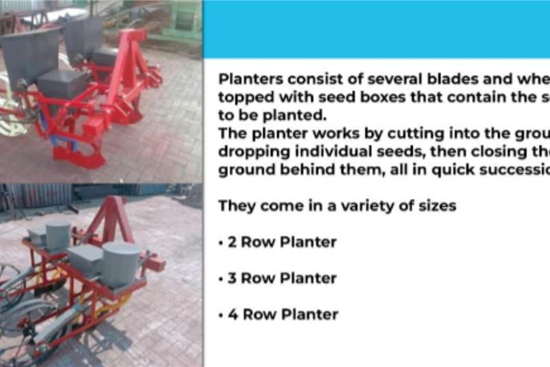 Planting and seeding equipment Drawn planters 2 row / 3 row / 4 row