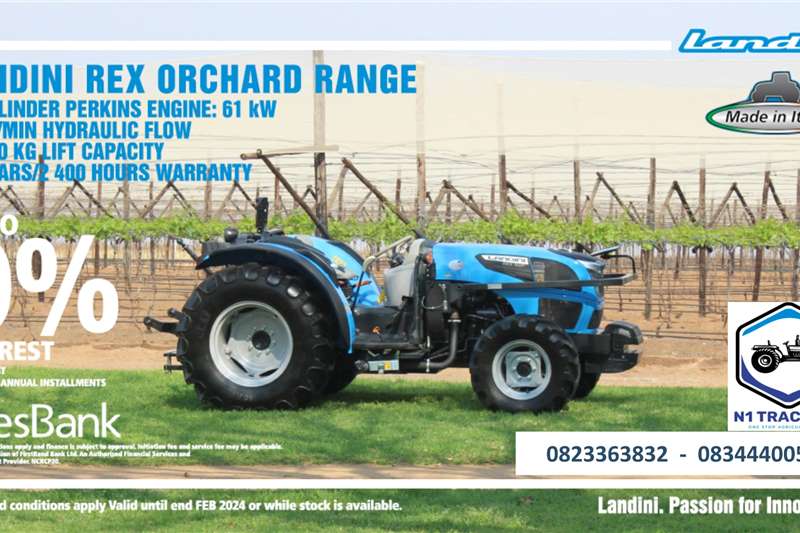 Landini Tractors 4WD tractors PROMO   Landini Rex Orchard Range for sale by N1 Tractors | AgriMag Marketplace