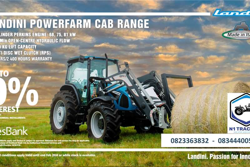 Landini Tractors 4WD tractors PROMOTION   Landini Powerfarm Cab Range for sale by N1 Tractors | Truck & Trailer Marketplace