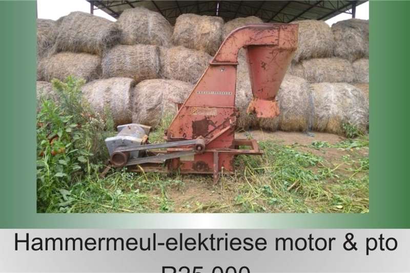 Haymaking and silage Hammer mills Electric or PTO driven for sale by R3G Landbou Bemarking Agricultural Marketing | AgriMag Marketplace