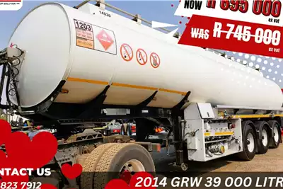 Fuel Tanker GRW 39 000L TRI-AXLE ALUMINUM FUEL TANKER 2014