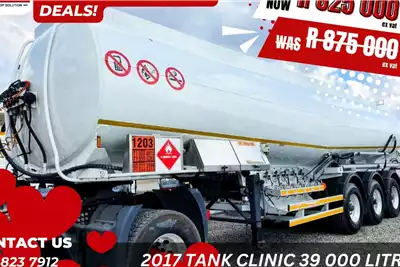 Fuel Tanker TANK CLINIC 39 000L ALLUMINIUM TRI-AXLE FUEL TANKE 2017