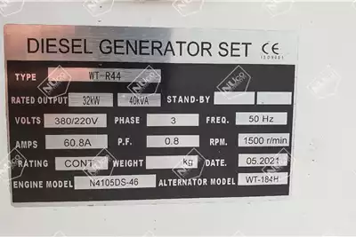 Generator 40KVA 3 PHASE SILENT DIESEL for sale by Nuco Auctioneers | AgriMag Marketplace