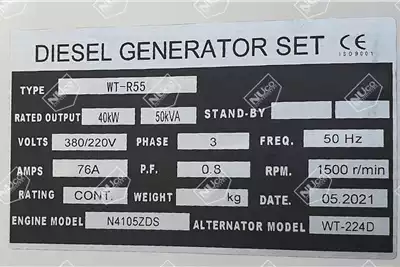 Generator 50KVA 3 PHASE SILENT DIESEL for sale by Nuco Auctioneers | Truck & Trailer Marketplace