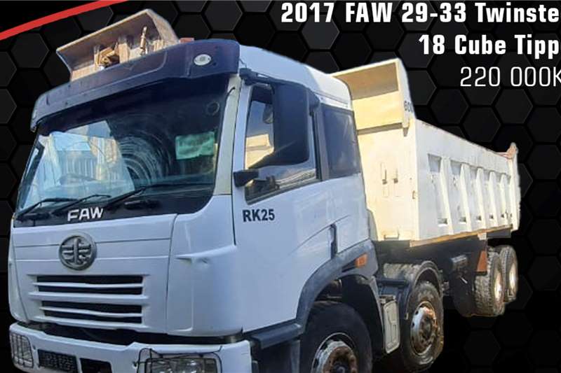 FAW Tipper trucks 33 40 Twinsteer 18 Cube Tipper 2017