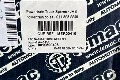 Mercedes Benz Truck spares and parts Gearboxes MER00416. PTO NA131 2C SOLENOID 24V 0012600405 for sale by Powertrain Truck Spares | Truck & Trailer Marketplace