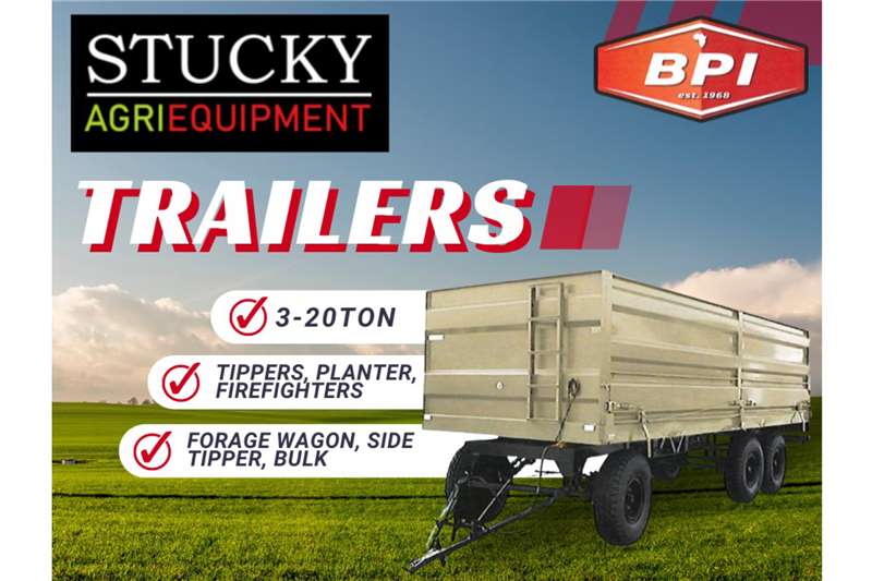 BPI Agricultural trailers Dropside trailers 3 20 ton   various configerations   Contact Jimmy