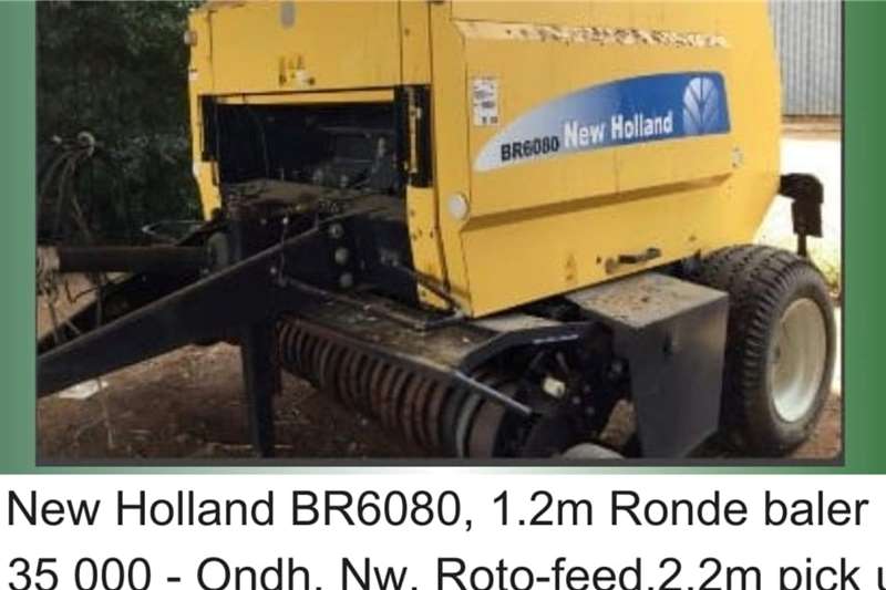 New Holland Haymaking and silage Round balers BR6080   1.2m   2.2m pick up   roto feed for sale by R3G Landbou Bemarking Agricultural Marketing | AgriMag Marketplace
