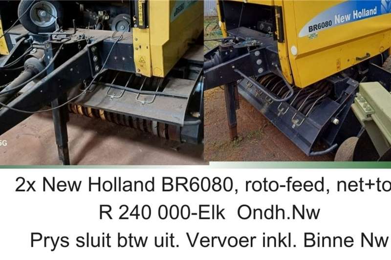 New Holland Haymaking and silage Round balers BR6080   roto feed   net and twine