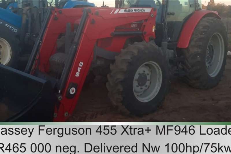 Massey Ferguson Tractors 4WD tractors 455 Xtra + MF 946 loader   100hp / 75kw for sale by R3G Landbou Bemarking Agricultural Marketing | Truck & Trailer Marketplace