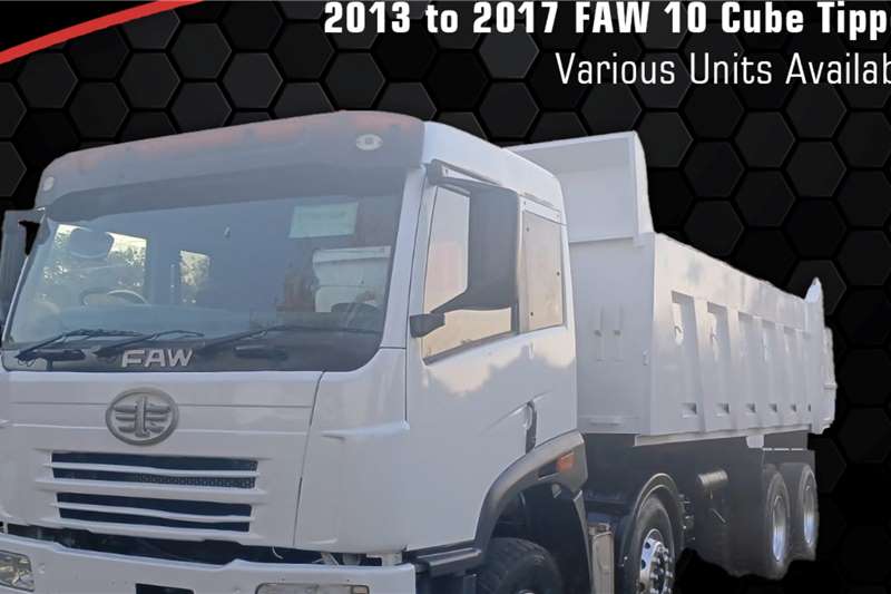 FAW Tipper trucks 2013 to 2017 10 Cube Tipper 2013