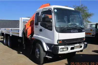 Isuzu Crane trucks ISUZU FVZ1400 DROPSIDE WITH PK15500 FRONT CRANE 2007 for sale by Isando Truck and Trailer | Truck & Trailer Marketplace