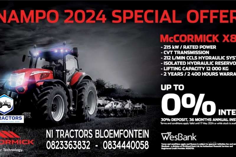 Mccormick Tractors 4WD tractors NAMPO 2024 SPECIAL McCORMICK X8.680