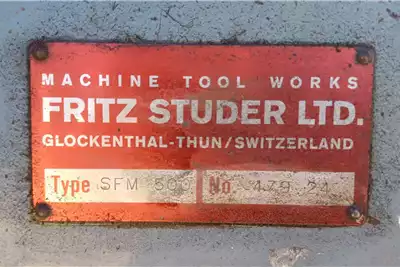 Other plant and machinery Fritz Studer SFM500 Milling Machine for sale by Dirtworx | AgriMag Marketplace
