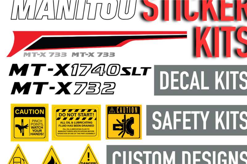 Other Machinery spares Sticker Kits  Decal Kits, Safety Kits, Custom Kits