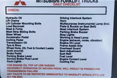 Mitsubishi Forklifts 2023 Mitsubishi Ninja 2.5 Ton Diesel Forklift 2023 for sale by Pristine Motors Trucks | Truck & Trailer Marketplace