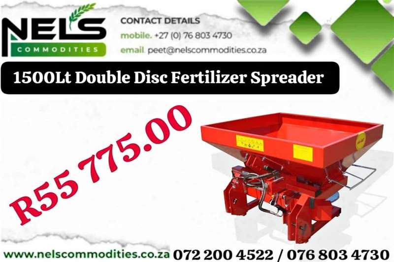 Spreaders Fertiliser  New 1500Lt Double Disc Fertilizer Spreader for sale by Private Seller | AgriMag Marketplace