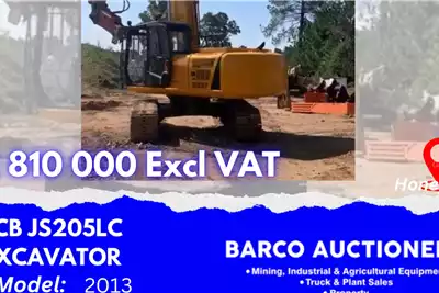 JCB Excavators JS205LC 2013 for sale by Barco Auctioneers | AgriMag Marketplace