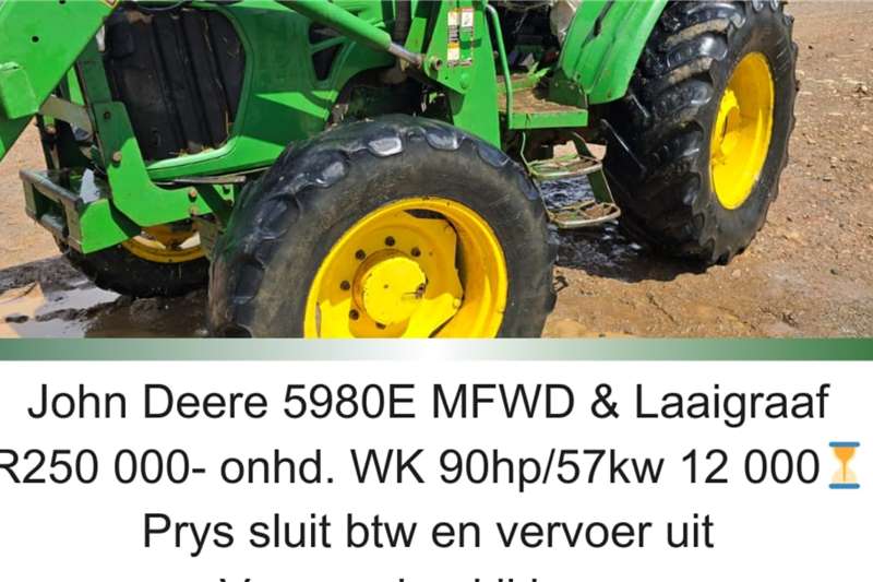 John Deere Tractors 4WD tractors John Deere 5980E MFWD & Loader, 90Hp/57kW