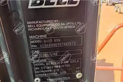 Bell ADTs B40D 6X6 2012 for sale by Nuco Auctioneers | Truck & Trailer Marketplace