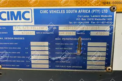 CIMC Trailers SIDE TIPPER LINK 2021 for sale by Nuco Auctioneers | AgriMag Marketplace