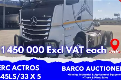 Mercedes Benz Truck Merc Actros 2645LS/33 x 5 2022 for sale by Barco Auctioneers | Truck & Trailer Marketplace