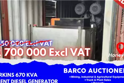 Perkins Generator Perkins 670 KVA Silent Diesel Generator for sale by Barco Auctioneers | AgriMag Marketplace