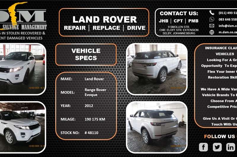 Used 2012 Land Rover Range Rover Evoque 