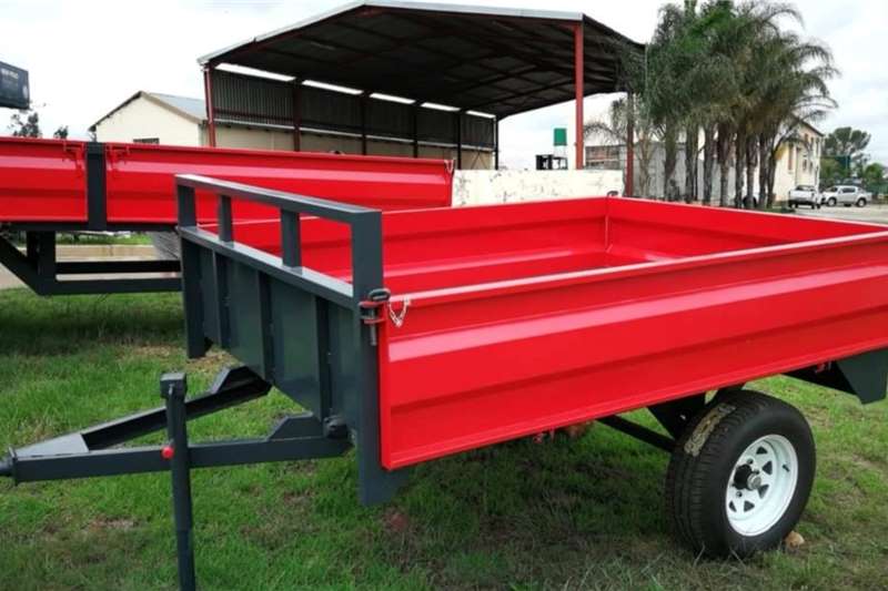 Dropside trailers Nuwe 2 ton enkelas sleepwaens met valkante Agricultural trailers