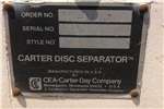 Threshers Carter Disc Separator Harvesting equipment
